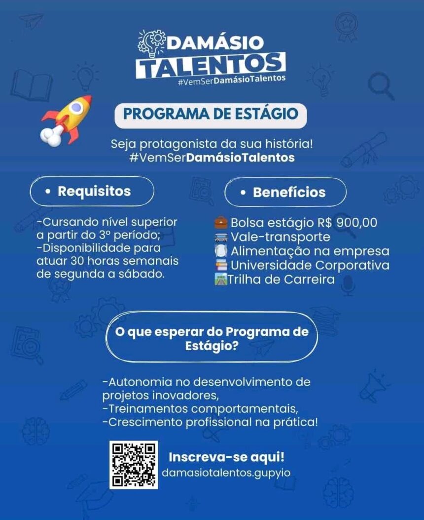 Vaga para Estágio para Ensino Superior