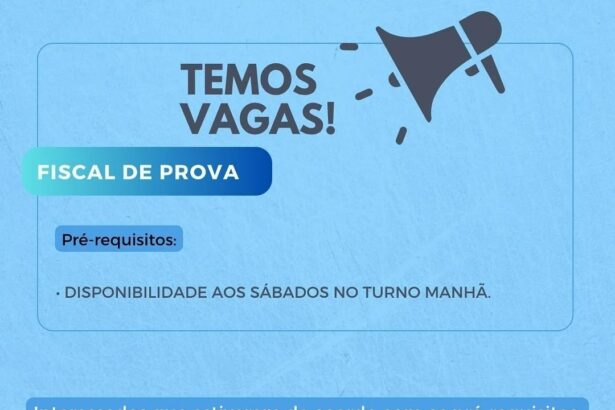 Vaga para Fiscal de Prova