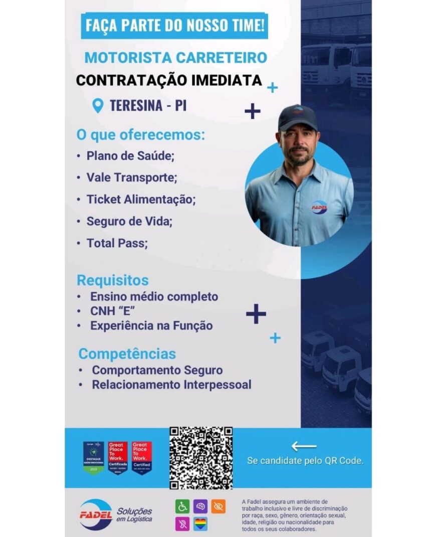 Vaga para Motorista Carreteiro