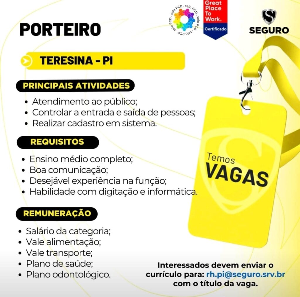 Vaga para Porteiro