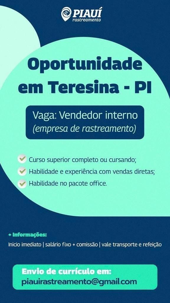 Vaga para Vendedor Interno