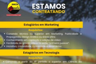 Vaga de Estágio para Marketing e Estágio para Tecnologia