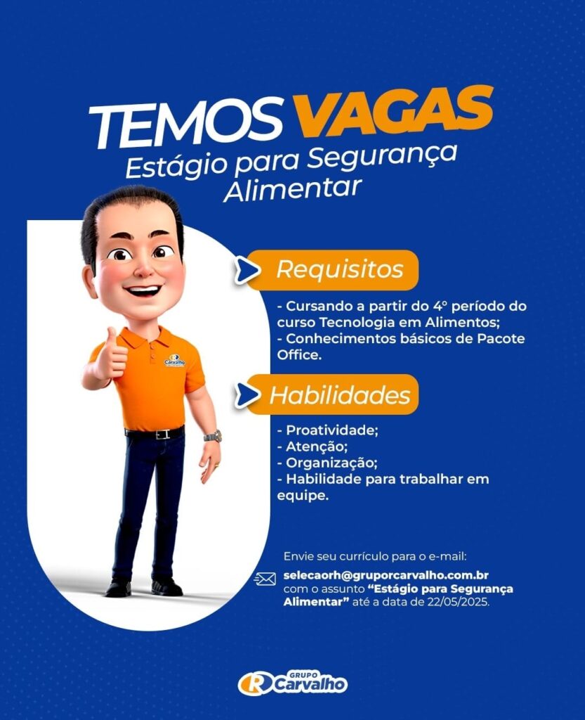 Vaga de Estágio para Segurança Alimentar