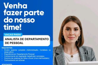 Vaga para Analista de DP