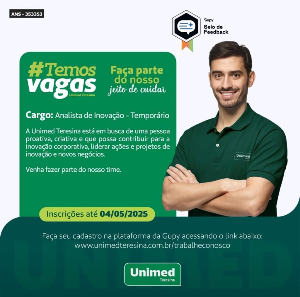 Vaga para Analista de Inovação