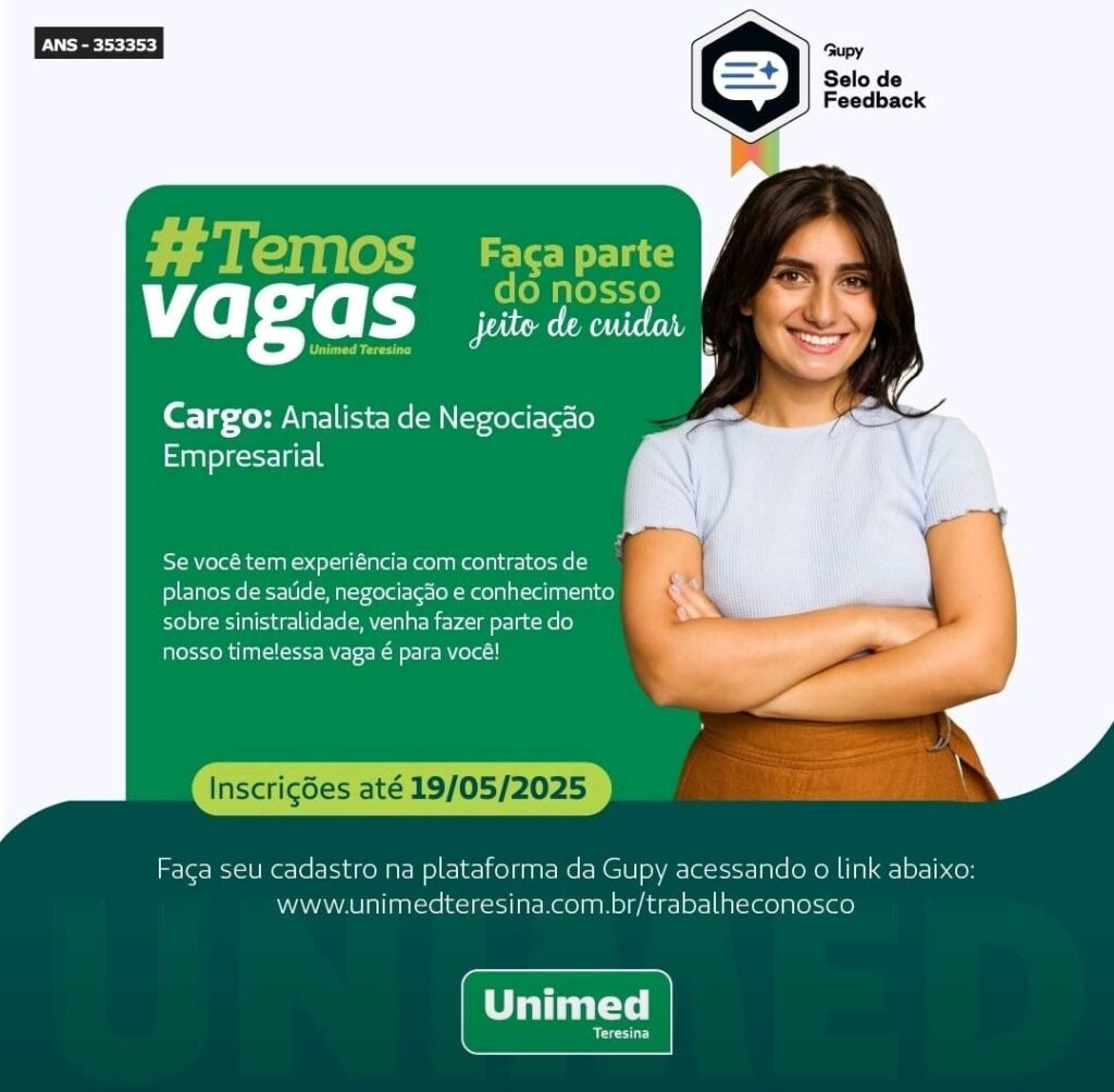 Vaga para Analista de Negociação Empresarial