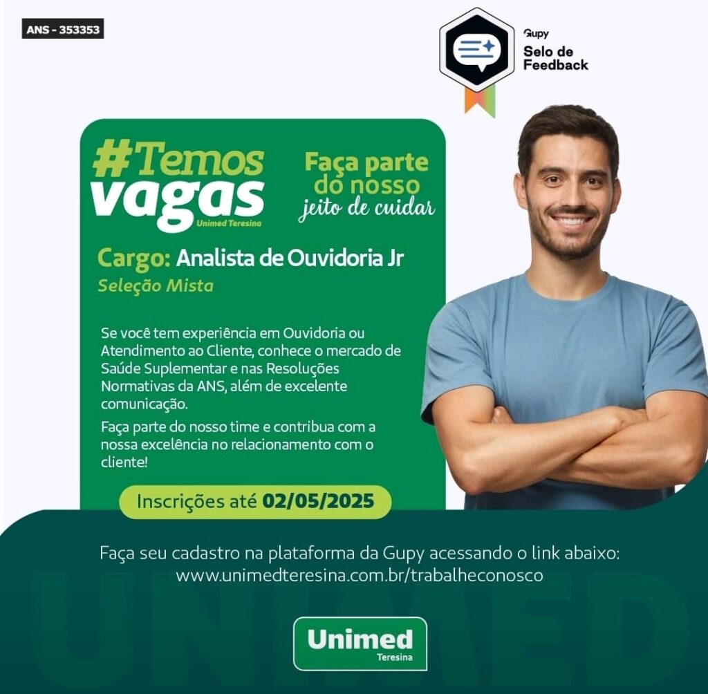 Vaga para Analista de Ouvidoria Jr