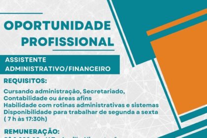 Vaga para Assistente Adm/Financeiro