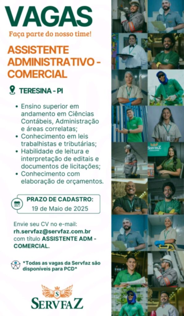 Vaga para Assistente Administrativo