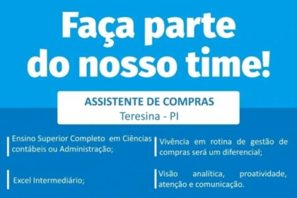 Vaga para Assistente de Compras