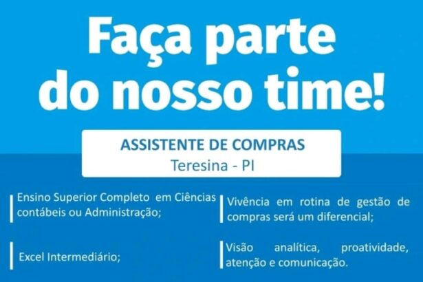 Vaga para Assistente de Compras