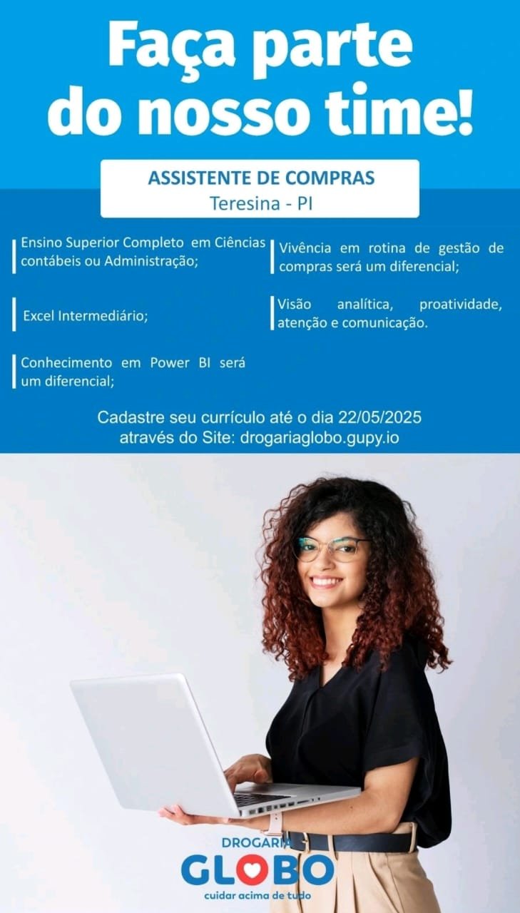 Vaga para Assistente de Compras
