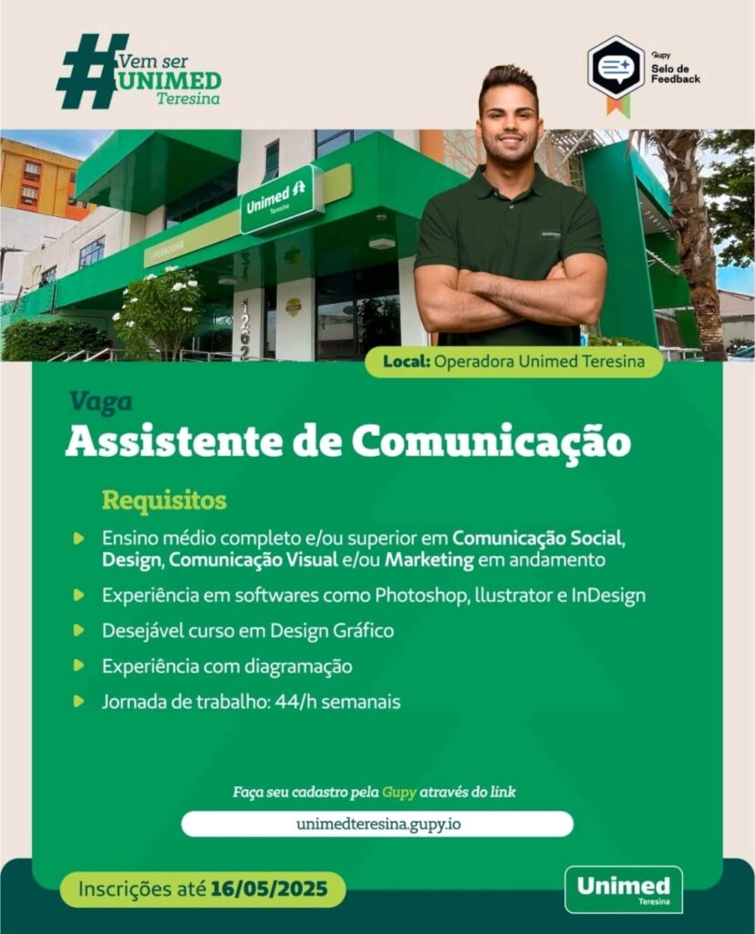 Vaga para Assistente de Comunicação