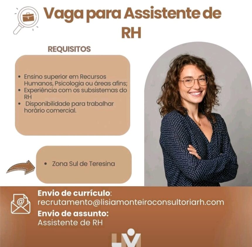 Vaga para Assistente de RH
