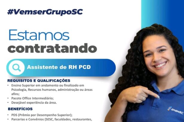 Vaga para Assistente de RH (PCD)