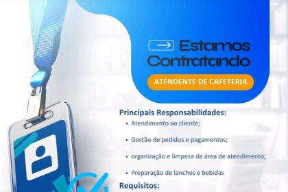 Vaga para Atendente de Cafeteria