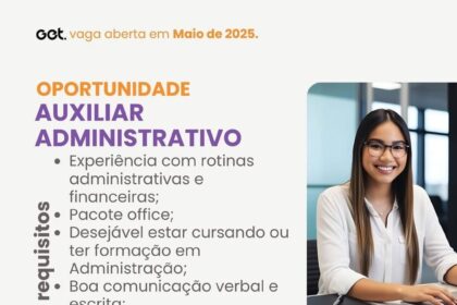 Vaga para Auxiliar Administrativo