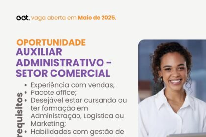 Vaga para Auxiliar Administrativo