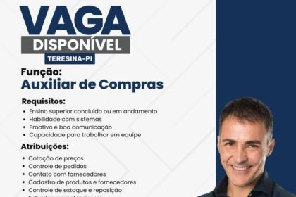 Vaga para Auxiliar de Compras