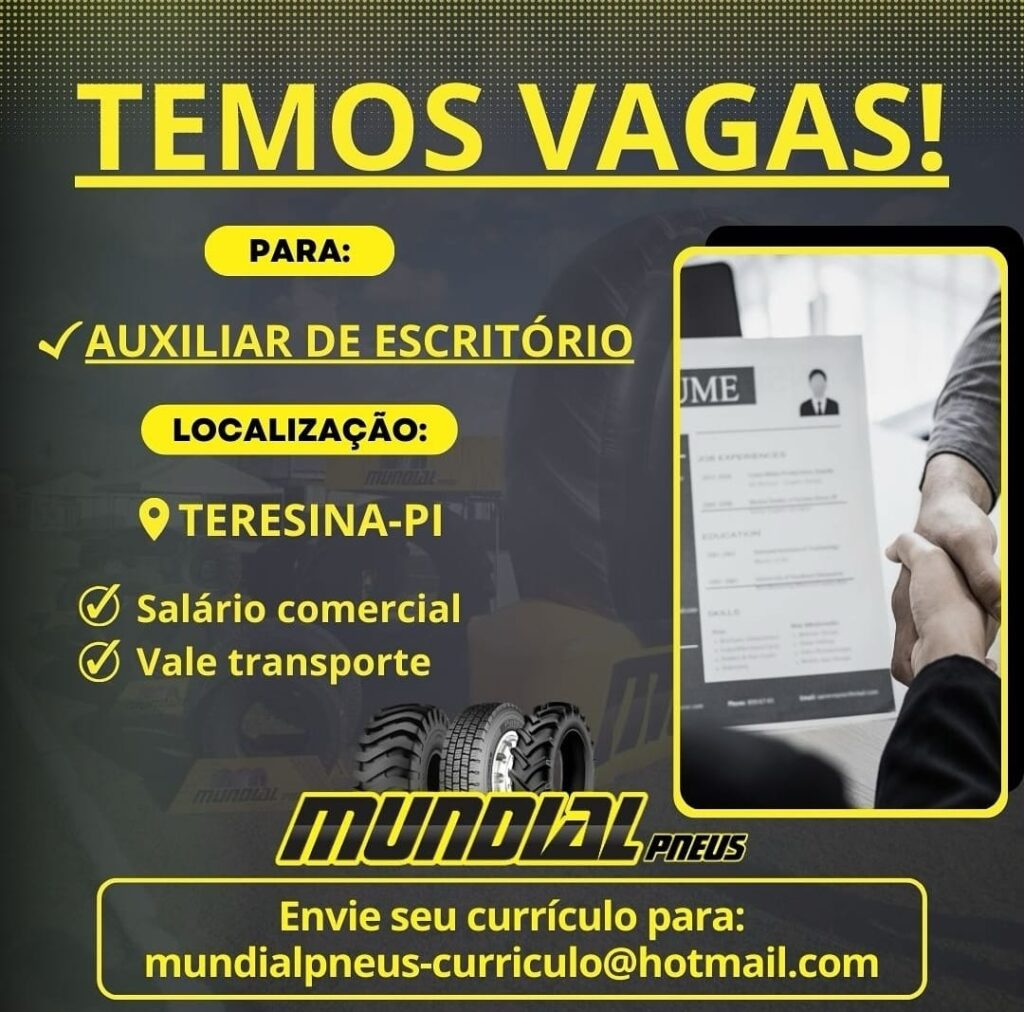 Vaga para Auxiliar de Escritório
