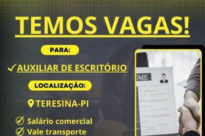 Vaga para Auxiliar de Escritório