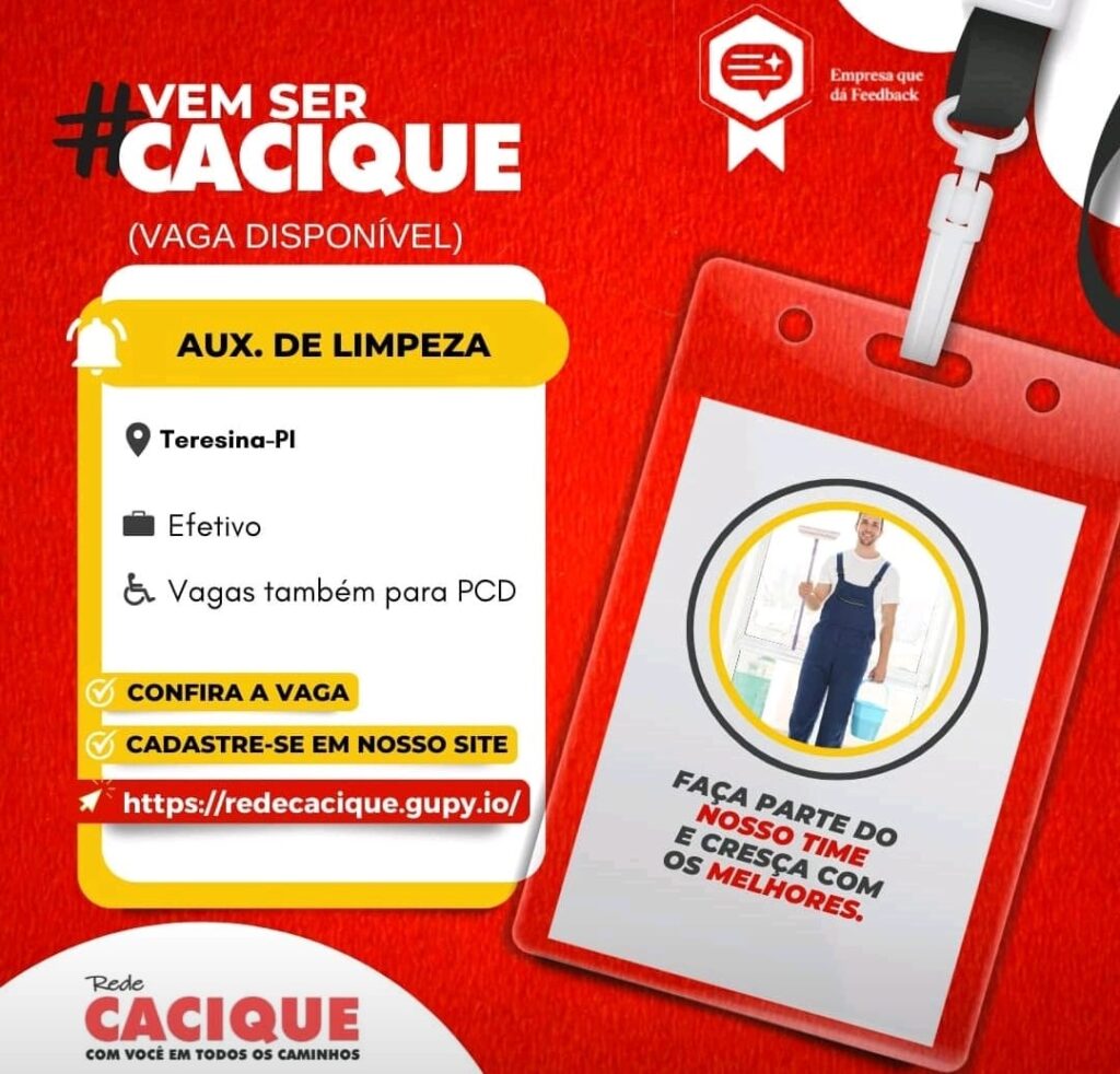 Vaga para Auxiliar de Limpeza