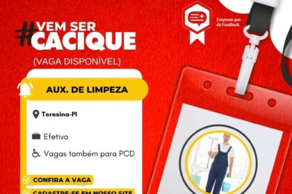 Vaga para Auxiliar de Limpeza