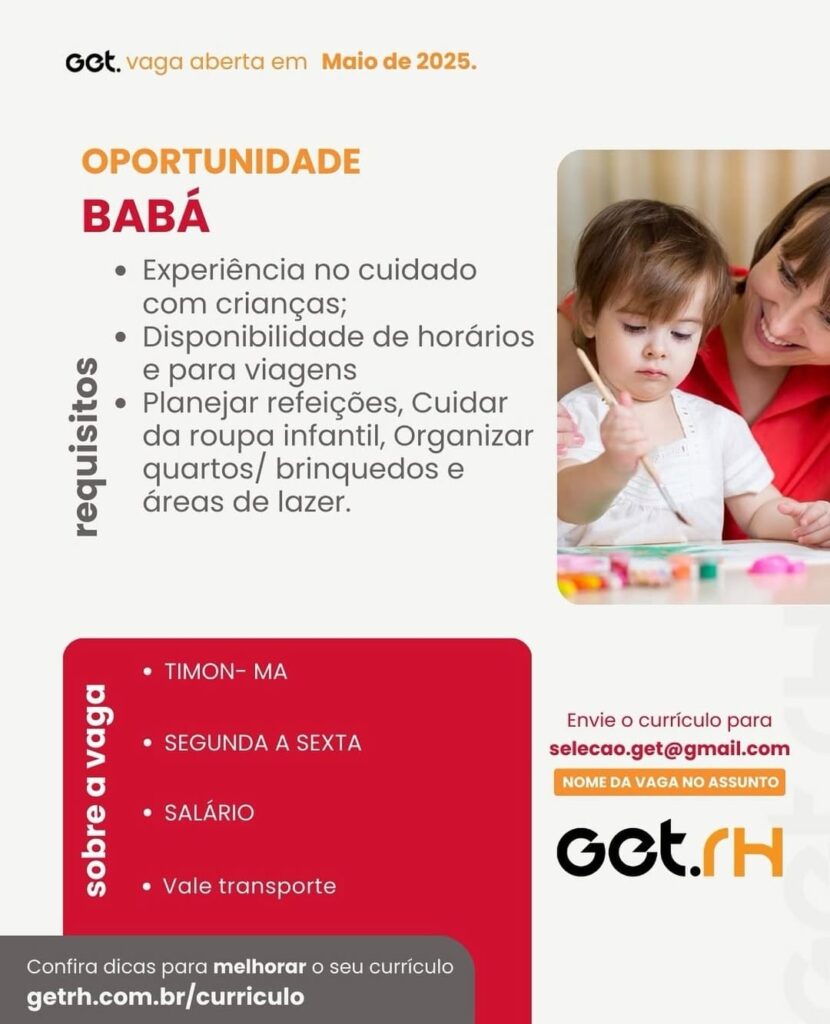 Vaga para Babá