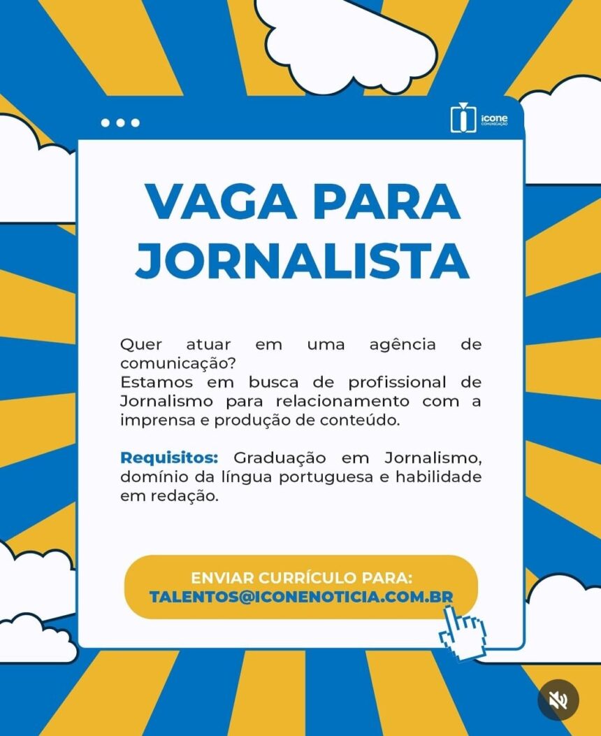 Vaga para Jornalista