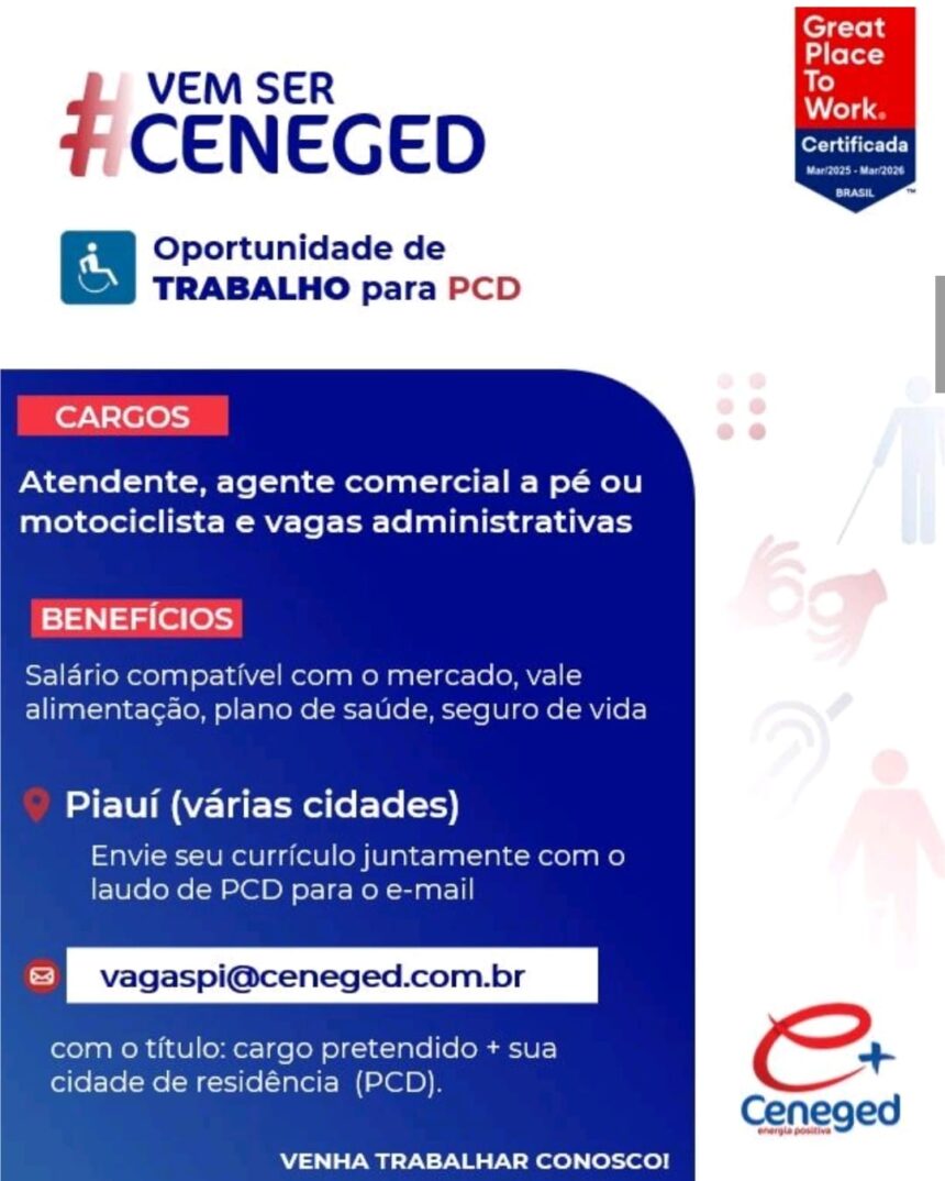 Vaga para PCD