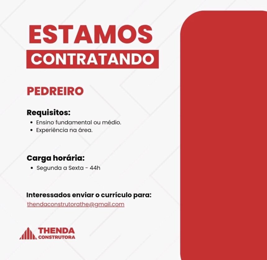 Vaga para Pedreiro