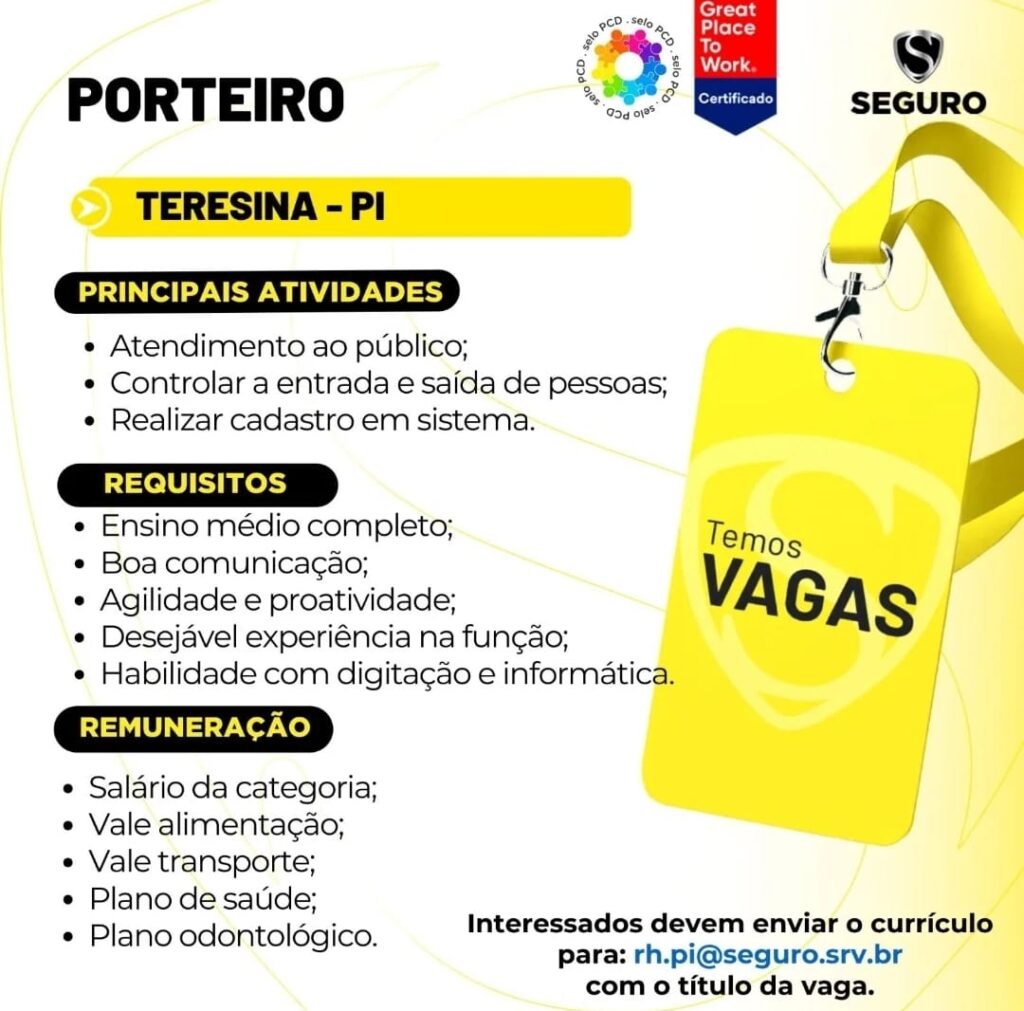 Vaga para Porteiro