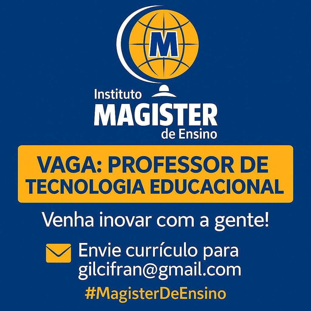 Vaga para Professor de Tecnologia Educacional