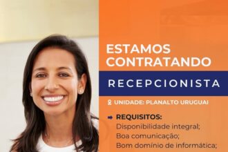 Vaga para Recepcionista