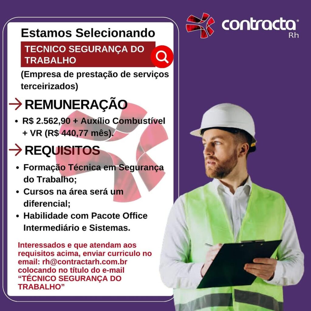 Vaga para Técnico em Segurança do Trabalho