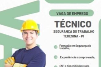 Vaga para Técnico em Segurança do Trabalho