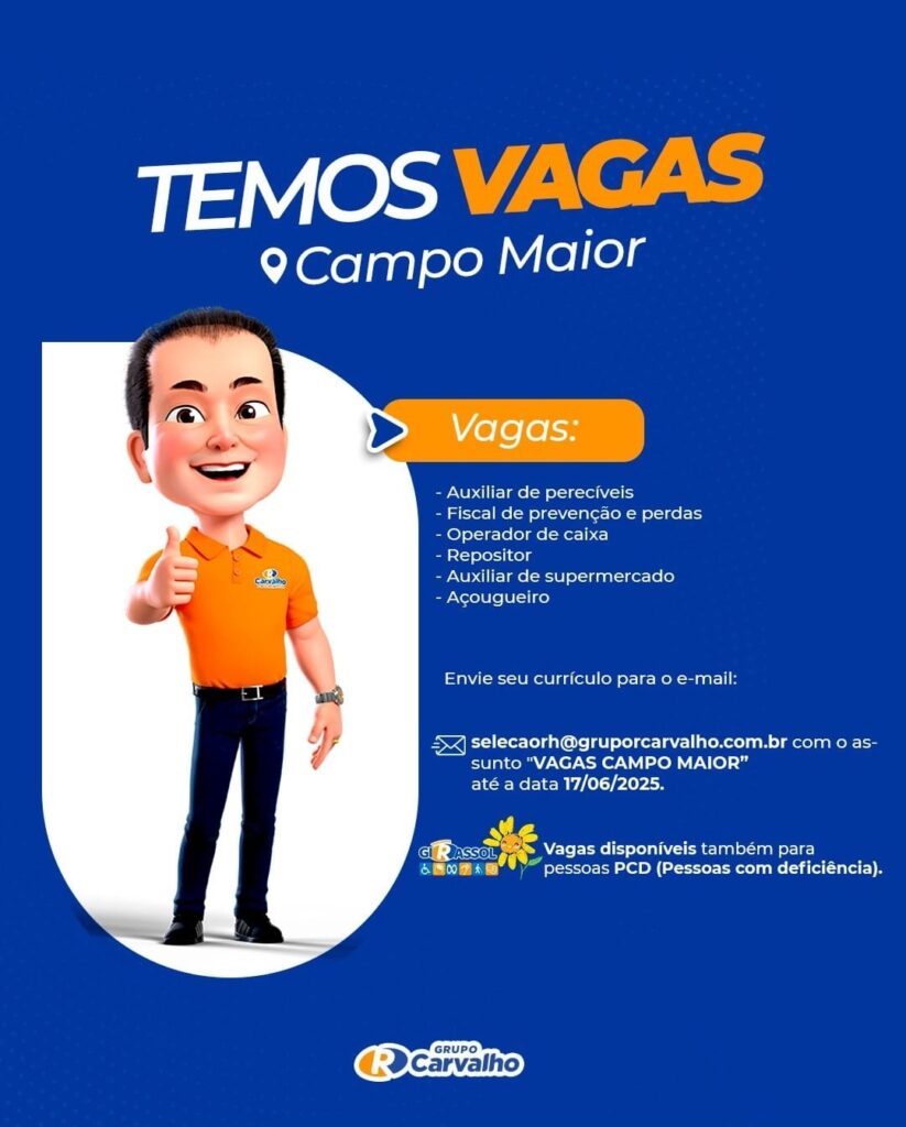Diversas vagas em Campo Maior