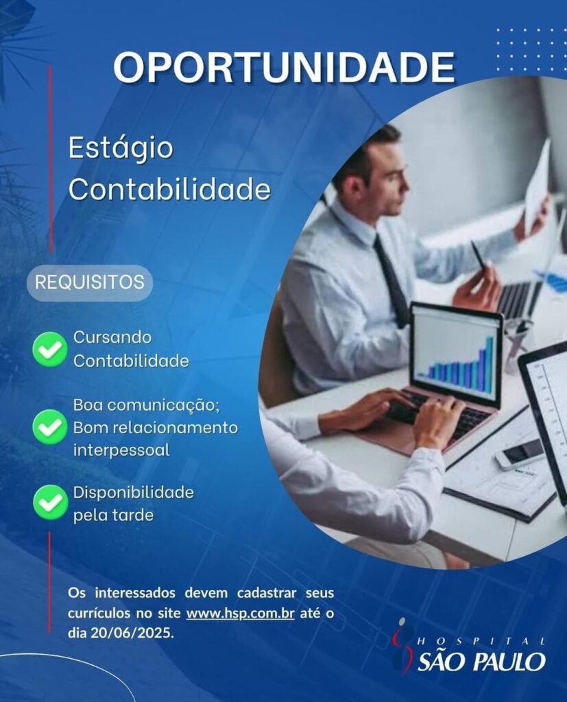 Vaga de Estágio para Contabilidade