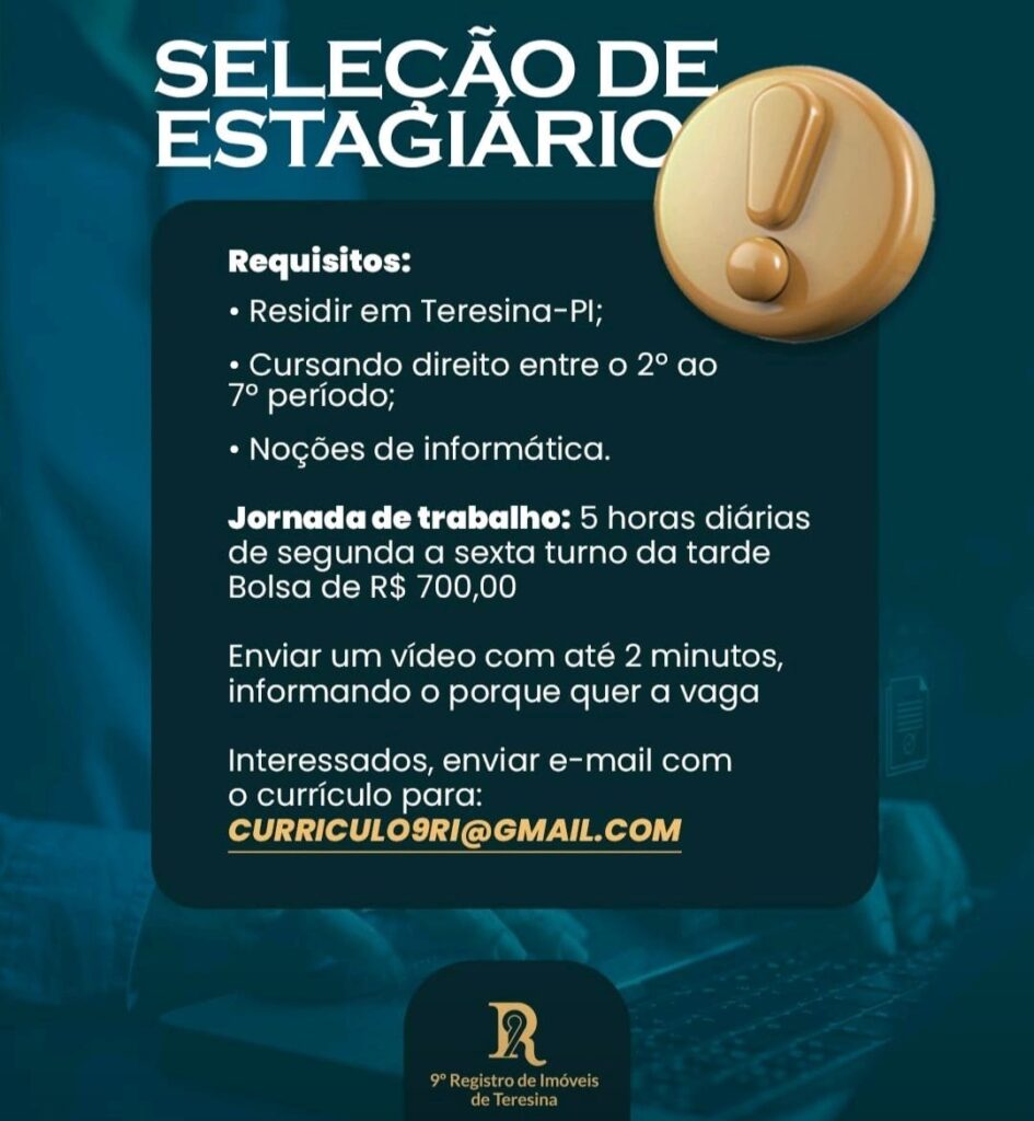 Vaga de Estágio para Direito