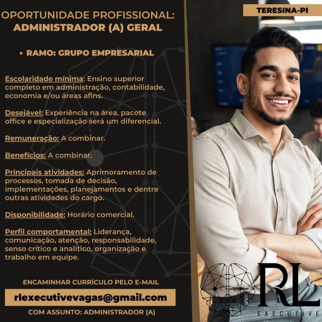 Vaga para Administrador(a) Geral