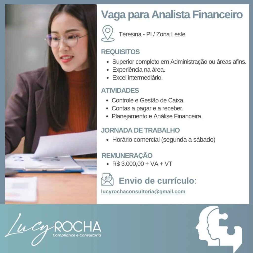 Vaga para Analista Financeiro