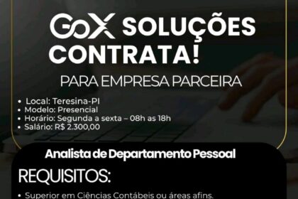 Vaga para Analista de DP