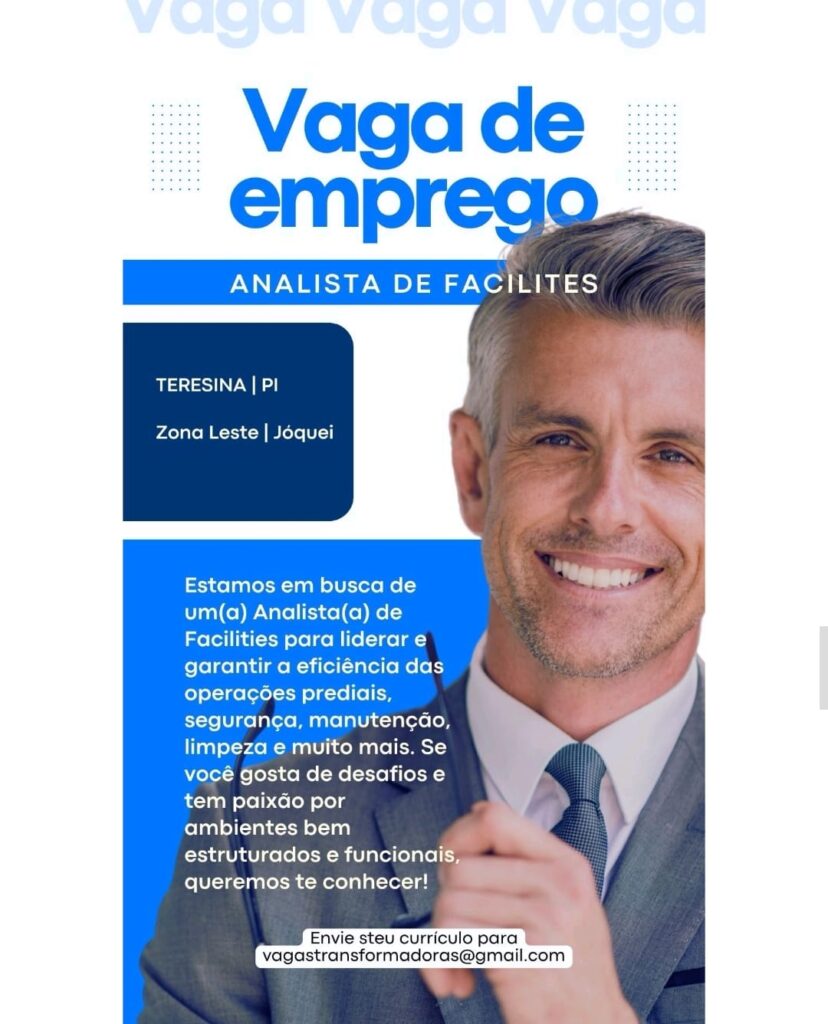 Vaga para Analista de Facilites