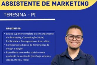 Vaga para Assistente de Marketing