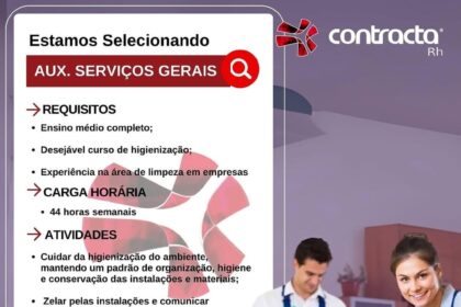 Vaga para Aux. de Serviços Gerais
