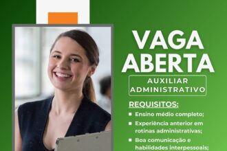 Vaga para Auxiliar Administrativo