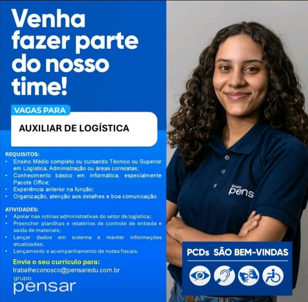 Vaga para Auxiliar de Logística