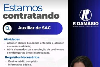 Vaga para Auxiliar de SAC