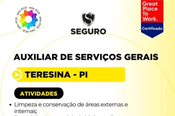 Vaga para Auxiliar de Serviços Gerais