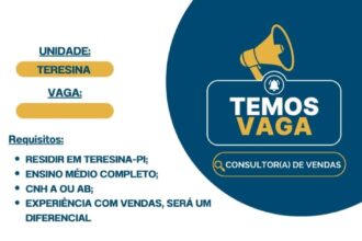 Vaga para Consultor(a) de Vendas em Teresina